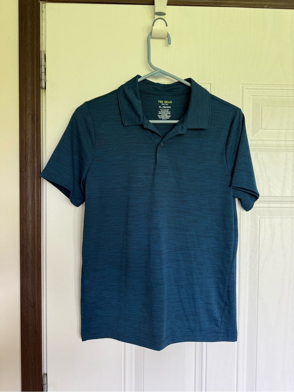 2 for $15 sale: Tek gear dark teal blue boys performance polo - XL